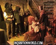 Three evil witch whores are humiliated by the guards in a dark cellar - until one of the witches tries an attempt! It failed, and she deserves hard punishment. First her pussy is shaved with an old knife...